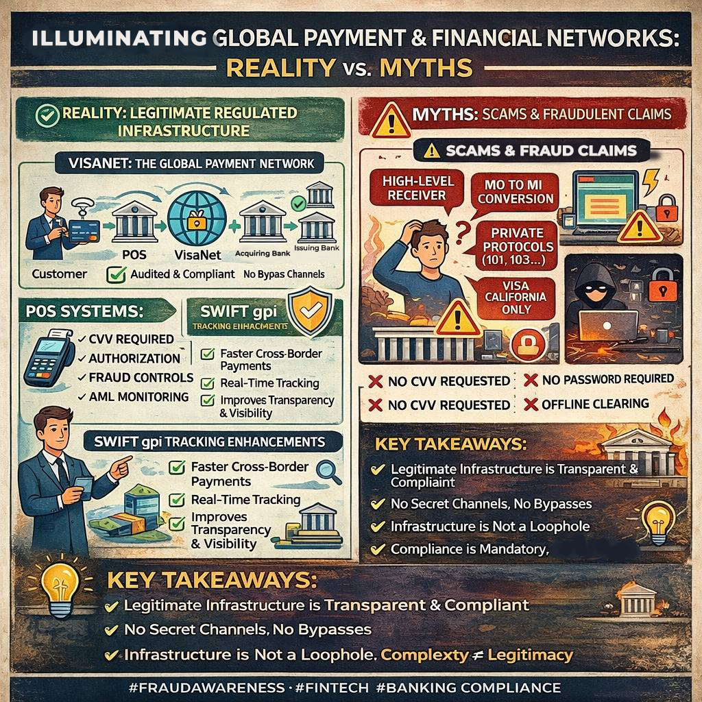 Illuminating Global Payments and Financial Networks: Reality vs Myths