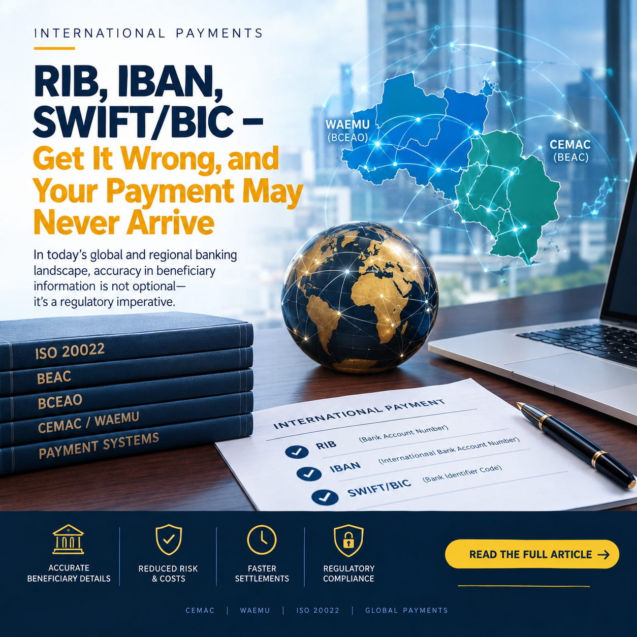 RIB, IBAN and SWIFT/BIC: Legal Framework and Operational Implications for Cross-Border Payments in the CEMAC and WAEMU Regions